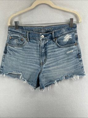 American Eagle Outfitters Light Blue Distressed Denim Cutoff Shorts Sz 6